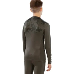 Bodyfit Boys Broken Map Crew Neck Kids'; Crew Neck Long Sleeve Base Layer
