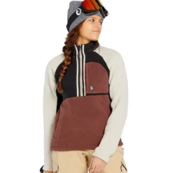 Demi Half Zip Women's Sherpa Fleece Snowboard Pullover