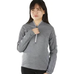 Fleece Light Melange Women's Zip Neck Fleece