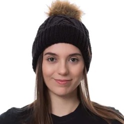 Kelsey Cable Knit Pom Style Unisex Beanie