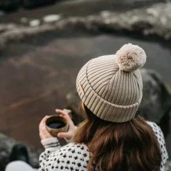 Kide Merino Wool Unisex Pom Pom Beanie
