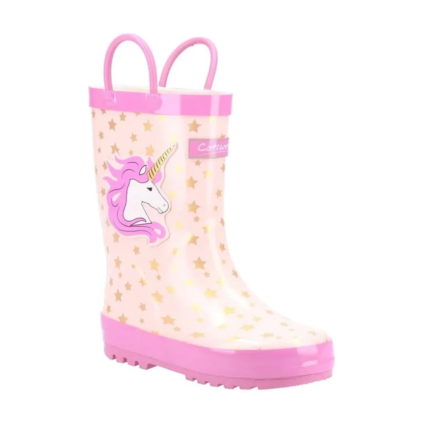 Kids' Puddle Waterproof Pull On Wellington Boots