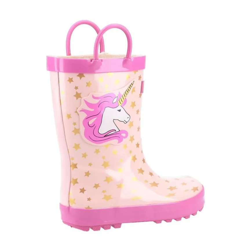 Kids' Puddle Waterproof Pull On Wellington Boots