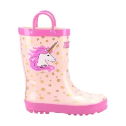 Kids' Puddle Waterproof Pull On Wellington Boots