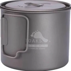 Light Titanium Pot Ultralight Camping Cookware 550ml