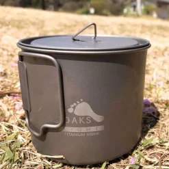 Light Titanium Pot Ultralight Camping Cookware 550ml