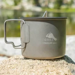 Light Titanium Pot Ultralight Camping Cookware 550ml
