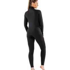 Womens Cozy Zip Neck Long Sleeved Base Layer Top